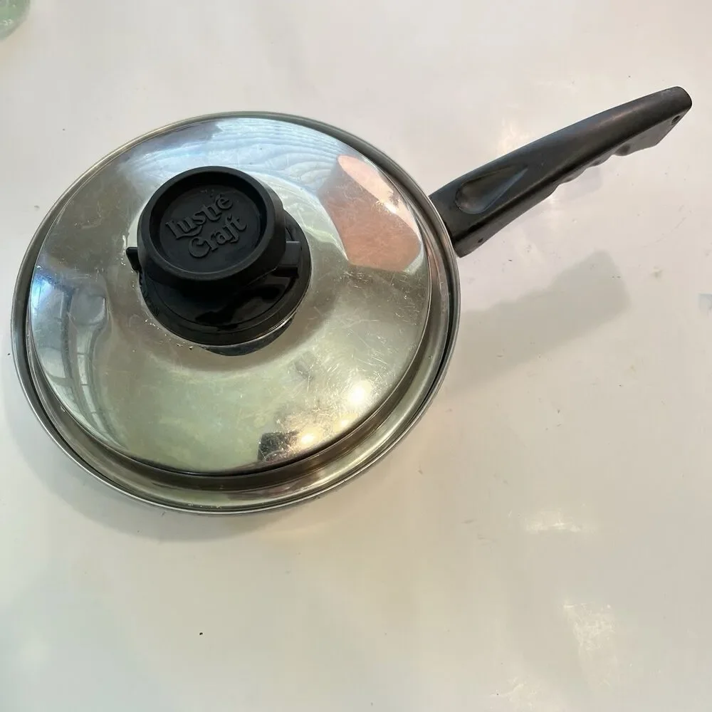 Lustre Craft Cookware Multi-Core 5 Ply Stainless 2qt  8.5” Sauce Pan & Lid USA